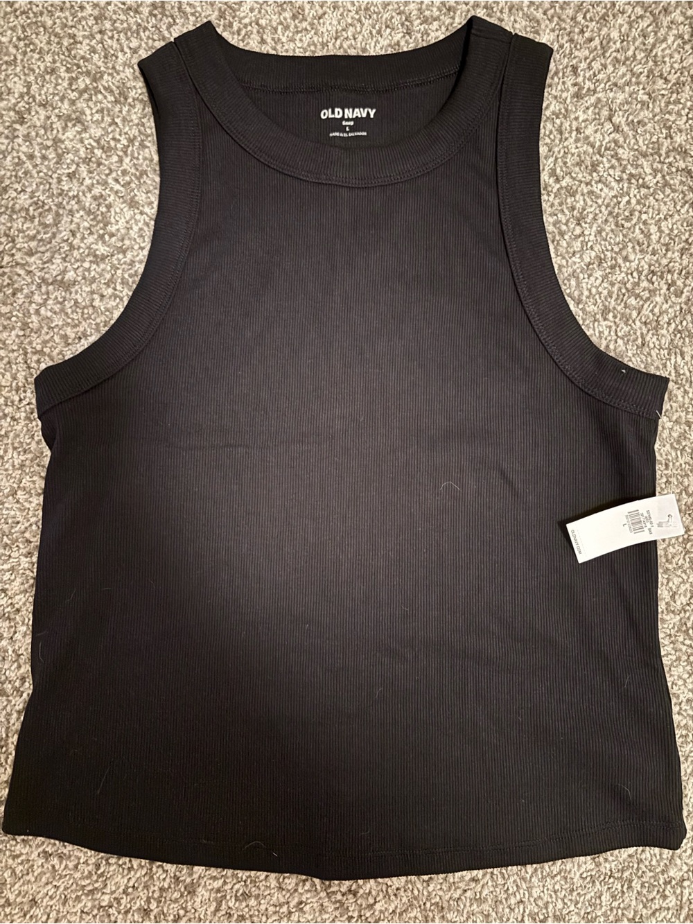 Old Navy Black Ribbed Sleeveless Tank